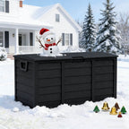 75-Gallon Outdoor Storage Box with Handles – Black
