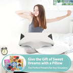 Ergonomic Memory Foam Neck Pillow – Slow Rebound, Back & Side Sleeper